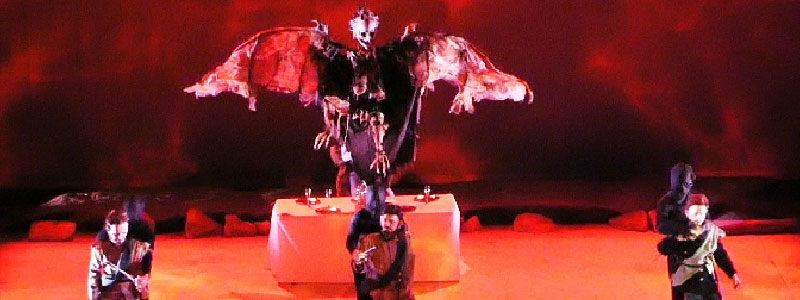 La Tempête de William Shakespeare, image  de la création vidéo et lumière de Sébastien Sidaner.